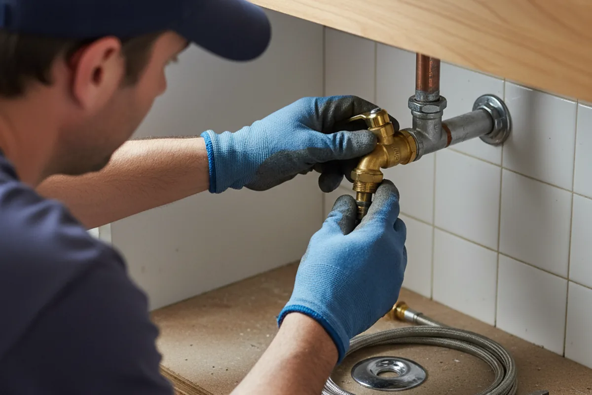 Shutoff valve and fitting work during Emergency Plumbing in San Simeon